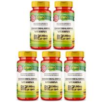 KIT C/5 Vitamina B12 Cianocobalamina 300 Caps Vegano Unilife