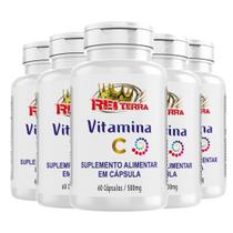 Kit C/5 Vitamina C 60 Cápsulas 500mg - Rei terra