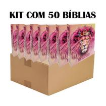 Kit C/ 50 Biblias Sagrada P/ Evangelismo Ed. Promessas Feminina