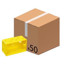 Kit c/ 50 Caixa de Luz 4x2 Embutir Amarela Kit c/ 50 Caixa de Luz 4x2 Embutir Amarela
