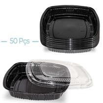 Kit C/50 Embalagem Descartável Delivery Suchi Médio 24X6Cm