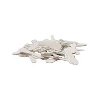 KIT C/ 50 Espátulas para Creme Plástica Branca 4,5cm