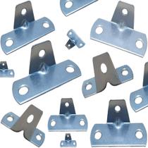 Kit C/ 50 Peças - Cantoneira Para Moveis 3 Furos Zincada