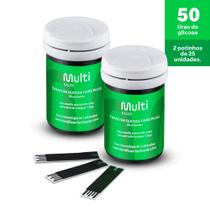 Kit C/50 Tiras de Glicemia Glicocheck Multilaser - HC489 Kit C/50 Tiras de Glicemia Glicocheck Multilaser - HC489