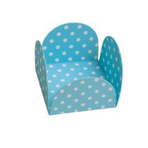 Kit C/500 Forminhas M2 4 Pétalas Azul Bebê Poá Branco (3,5x3,5cm) P/ Doces Finos Chá de Bebê Festa Kit C/500 Forminhas M2 4 Pétalas Azul Bebê Poá Branco (3,5x3,5cm) P/ Doces Finos Chá de Bebê Festa