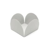 Kit C/500 Forminhas M2 4 Pétalas Prata (3,5x3,5cm) P/ Doces Finos Festas Casamento Aniversário