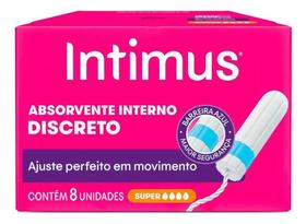 Kit c/ 6 Absorvente Interno Super 8 Unidades Intimus