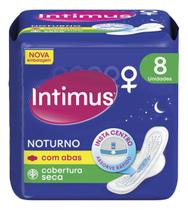 Kit c/ 6 Absorvente Noturno Seca Com Abas 8 Unidades Intimus