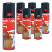 Kit c/ 6 adesivo spray 77 (cola) 330g - 3m