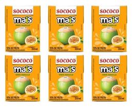 Kit C/6 Água De Coco Maracujá Sococo Mais Caixa 200ml Kit C/6 Água De Coco Maracujá Sococo Mais Caixa 200ml