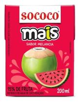 Kit c/ 6 Agua De Coco Sococo Mais Melancia 200ml Kit c/ 6 Agua De Coco Sococo Mais Melancia 200ml