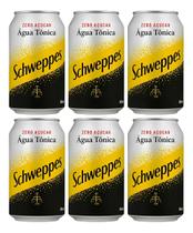 Kit C/6 Água Tônica Schweppes Zero Açucar 350ml