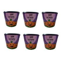 Kit C/6 Balde Halloween Doces Abóbora e Bruxas Kit C/6 Balde Halloween Doces Abóbora e Bruxas