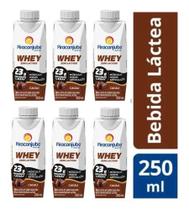 Kit C/6 Bebida Láctea Piracanjuba Whey Cacau Zero Lactose 250ml