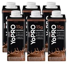 Kit c/ 6 bebida lactea yopro chocolate 250ML danone