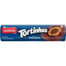 Kit c/ 6 Biscoito recheio chocolate Isabela Tortinhas 140g