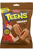 Kit c/ 6 Biscoito Recheio Chocolate Marilan Teens Pacote 30g