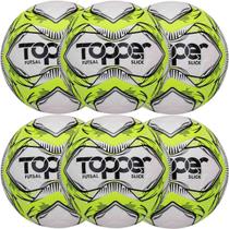 Kit C/ 6 Bolas Topper Slick Futsal Tech Fusion Impermeável
