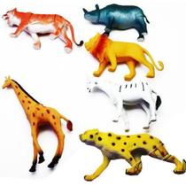 Kit c/ 6 Bonecos Reino Animal Borracha Excelente Qualidade Sortido, 125, +3 Ano- 145414 - ARK BRASIL