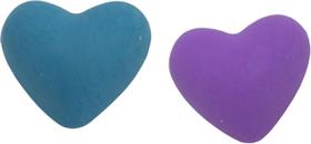 Kit c/ 6 Borracha Escolar Coracao Kit 2 Cores Roxo E Azul Kit c/ 6 Borracha Escolar Coracao Kit 2 Cores Roxo E Azul