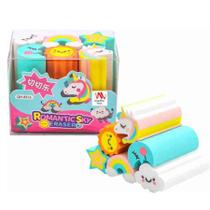 Kit C/ 6 Borrachas Escolar Cortar Papelaria Kawaii Colorida Infantil