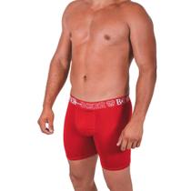 Kit C/6 Boxer Microfibra LONG LEG Cueca Box Lisa Basica Revenda Confortavel