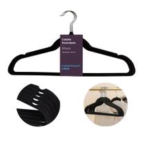 Kit C/ 6 Cabide Aveludado C/ Gancho Organizador P/ Roupas Paramount