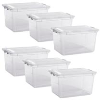 Kit c/6 Caixa 35L Multiuso Organizadora Plástico Brinquedos Kit c/6 Caixa 35L Multiuso Organizadora Plástico Brinquedos