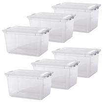 Kit c/6 Caixa Multiuso Organizadora Brinquedos 50L Plástico