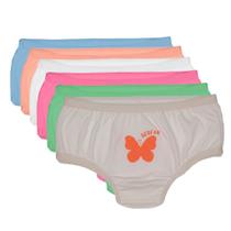 Kit c/6 Calcinha Infantil Cintilante Geofan Kit c/6 Calcinha Infantil Cintilante Geofan