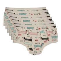 Kit c/6 Calcinha Infantil Cotton Estampada Geofan Kit c/6 Calcinha Infantil Cotton Estampada Geofan