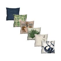 Kit C/ 6 Capas De Almofadas Estampadas Decorativas para Sofá 100% algodão - 45x45cm