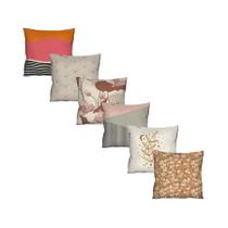 Kit C/ 6 Capas De Almofadas Estampadas Decorativas para Sofá 100% algodão - 45x45cm