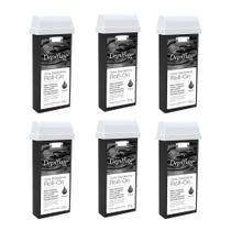 Kit c/6 Ceras Depilatória Negra Refil Roll On Depilflax 100g Kit c/6 Ceras Depilatória Negra Refil Roll On Depilflax 100g