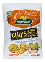 Kit c/ 6 Chips De Arroz E Milho Lemon Pepper S/ Gluten