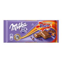 Kit c/ 6 Chocolate Milka Com Chips De Caramelo Daim 100g -