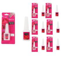 Kit C/6 Colas Unha Postiça Top Nail Manicure Profissional