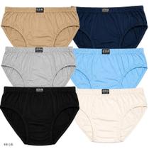 Kit c/6 Cueca Adulto Slip Lisa Geofan