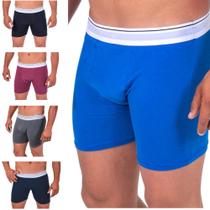 Kit C/6 Cueca Boxer ALGODAO Masculino LONG LEG Box malha Revenda