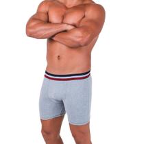 Kit C/6 Cueca Boxer Masculino Algodao Long Leg Box Confortavel Revenda