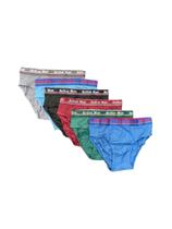 Kit C/ 6 Cuecas Slip De Algodao Suedine - Multicolorido Kit C/ 6 Cuecas Slip De Algodao Suedine - Multicolorido