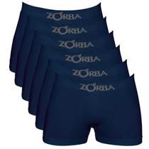 Kit c/ 6 Cuecas Zorba Boxer Seamless 781 Azul Marinho