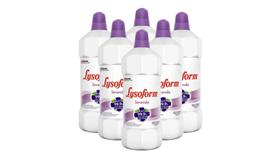 Kit c/ 6 Desinfetante Lysoform Perfumado Lavanda - 1 Litro