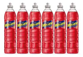 Kit C/6 Detergente Liquido Minuano Maçã 500ml