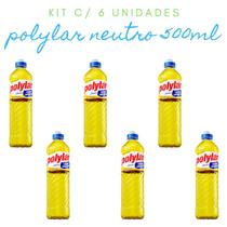 Kit c/ 6 Detergente Polylar Neutro Lava Louças 500ml