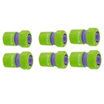 Kit C/6 Engate Rápido Mangueira Jardim 3/4 S/bloqueador