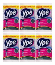 Kit C/6 Esponja Multiuso Ypê Lv4pg3