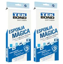 Kit C/6 Esponjas Mágica Tekbond Para Limpeza Pesada