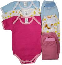 Kit C/6 Estampado e liso Roupa De Bebe Menino e Menina Kit C/6 Estampado e liso Roupa De Bebe Menino e Menina