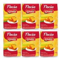 Kit C/6 Farinha De Milho Flocão Kisabor 500g